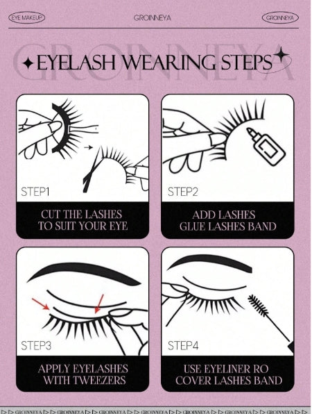 9 Pairs Half Cat Eye False Eyelashes