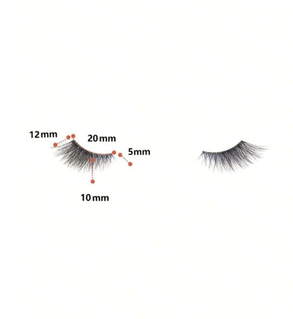 7pairs Cat Eye Cross Short Style Natural False Eyelashes