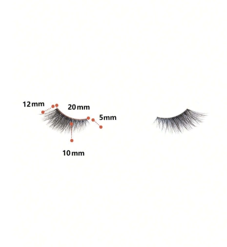 7pairs Cat Eye Cross Short Style Natural False Eyelashes