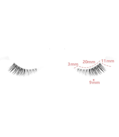 7 pairs of natural cross-shaped false eyelashes
