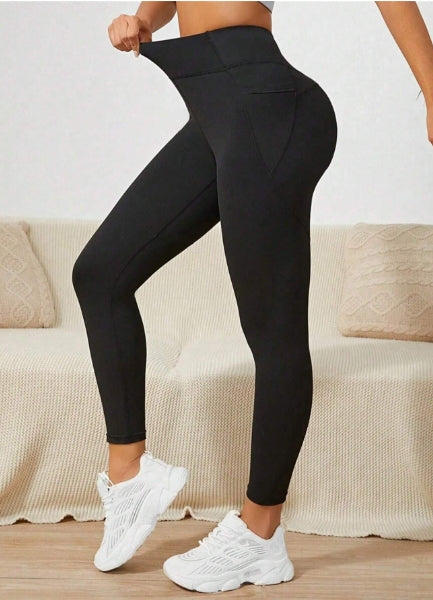 Women's Outdoor Black Sports Yoga Pants -- SIZE LARGE