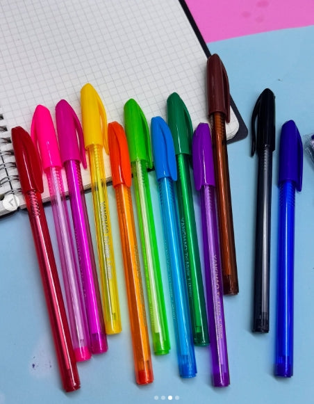 Colorful 12pcs Ball Point Pen Set