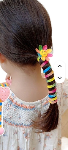 Unicorn Colorful Spiral Kids Hair Tie (Random Colors)