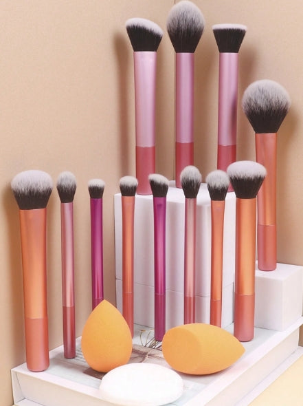 12 pcs Multicolor makeup brushes set