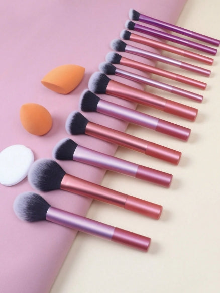 12 pcs Multicolor makeup brushes set