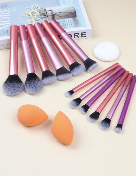 12 pcs Multicolor makeup brushes set