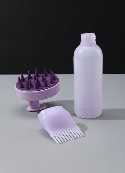 2pcs - Scalp Massager & Hair brush bottle