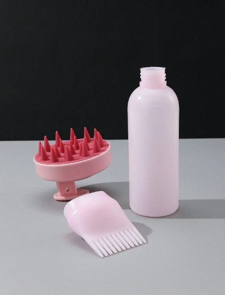 2pcs - Scalp Massager & Hair brush bottle