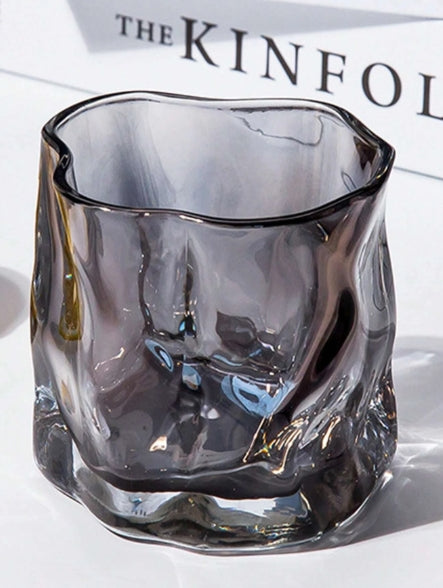 1pc Light Grey Glass Cup 7.5cm