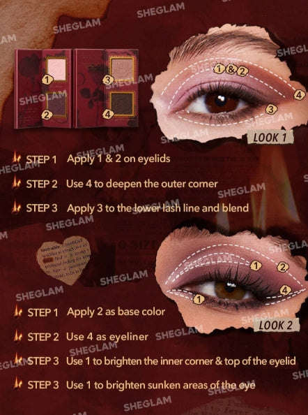 SHEGLAM Color Palette Ember Rose Burning Devotion