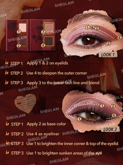 SHEGLAM Color Palette Ember Rose Burning Devotion