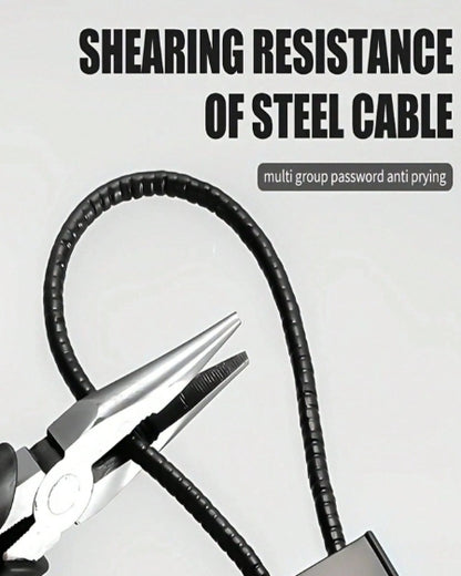 1pc Multi-Purpose Steel Wire Cable Lock 20cm