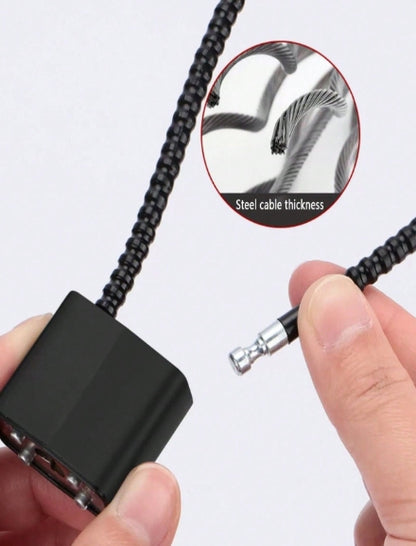 1pc Multi-Purpose Steel Wire Cable Lock 20cm