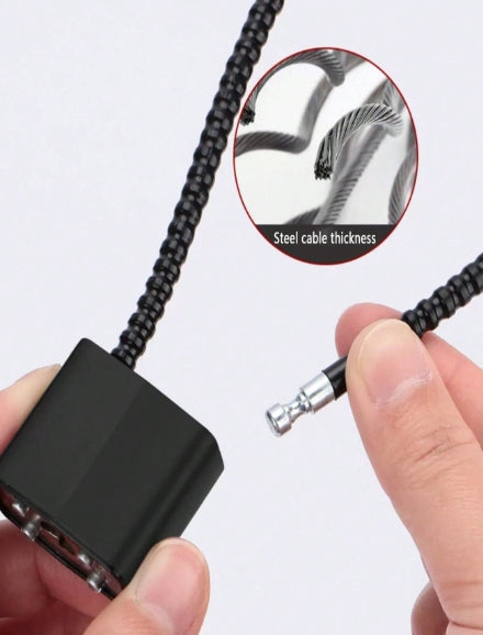 1pc Multi-Purpose Steel Wire Cable Lock 20cm