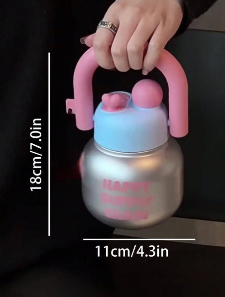 Double Straw Bubble Cup 800ml (White)
