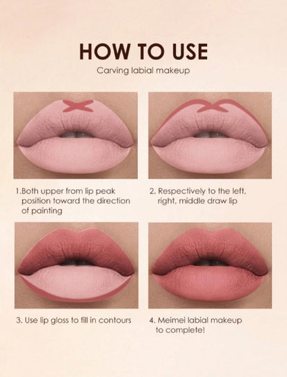LANGMANNI 2pcs Waterproof Liquid Lipstick + Lipliner Set