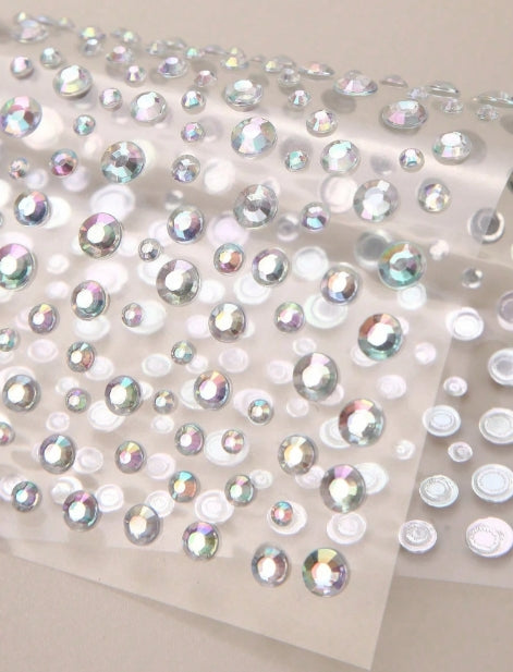 Colorful Rhinestone Pearl Sticker Sheets