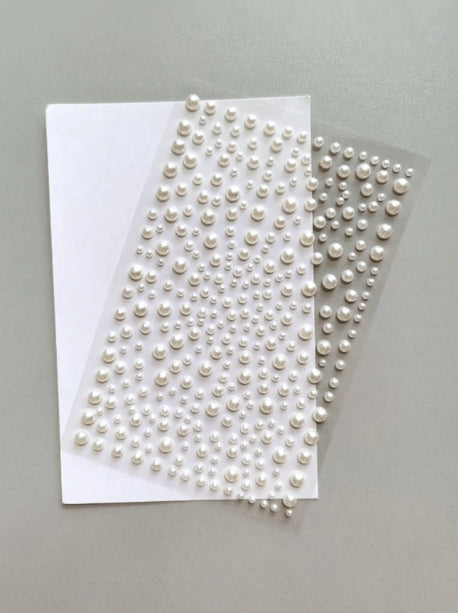 Colorful Rhinestone Pearl Sticker Sheets