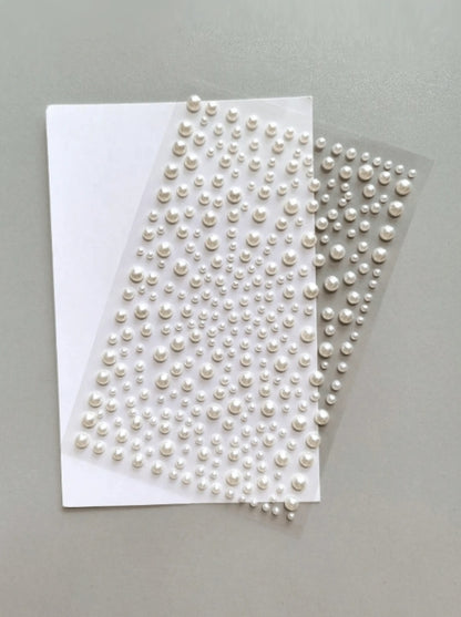 Colorful Rhinestone Pearl Sticker Sheets