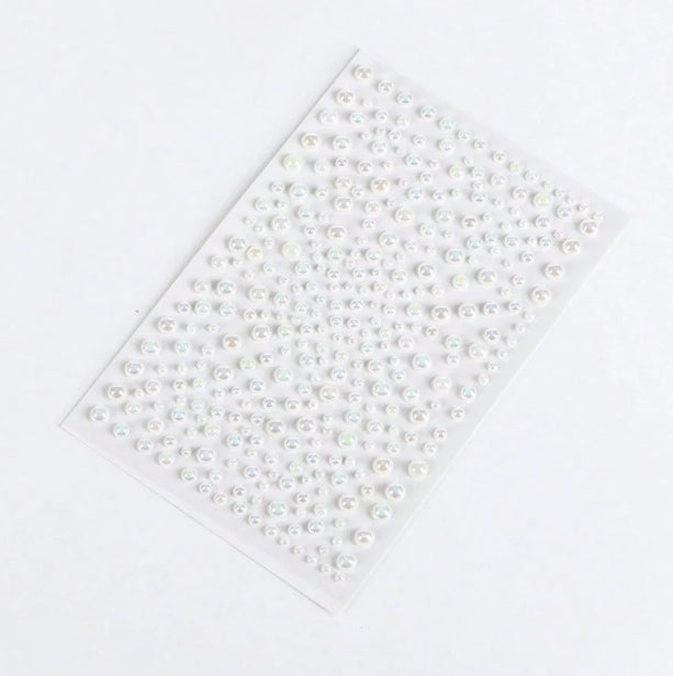 Colorful Rhinestone Pearl Sticker Sheets