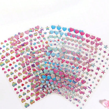 Colorful 3D Gem Sticker Sheets - Randomly Sent