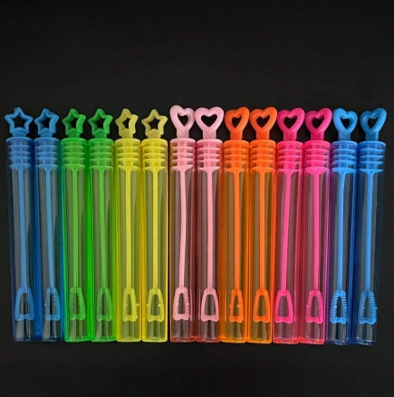 24pcs Hot Pink Bubble Sticks Set (Liquid Not Included)