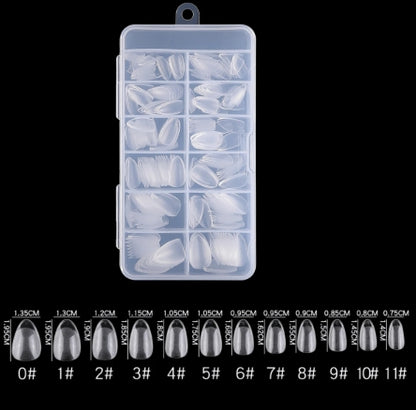 240pcs Soft Short Clear Acrylic Nail Tips for Artificial Nails