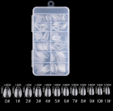 240pcs Soft Short Clear Acrylic Nail Tips for Artificial Nails