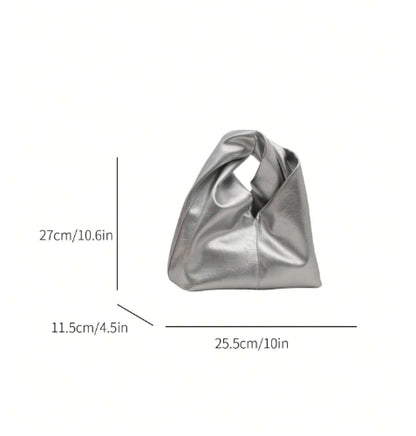 Cloud Shaped Women's Silver Shoulder Bag