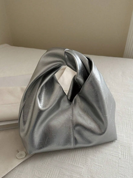 Cloud Shaped Women's Silver Shoulder Bag