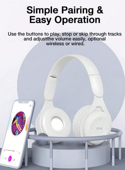 Wireless White Headphones