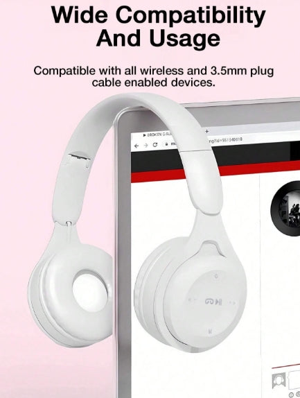 Wireless White Headphones