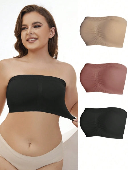 Solid Bra 3 Pieces Set Size 1XL