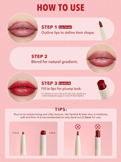SHEGLAM Lipstick & Lip Liner Duo