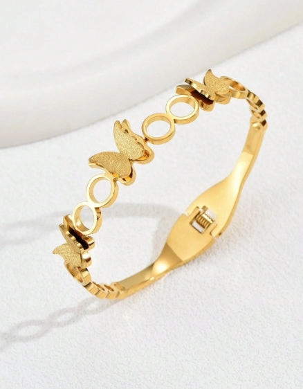 1pc butterfly shaped stainless steel bracelet