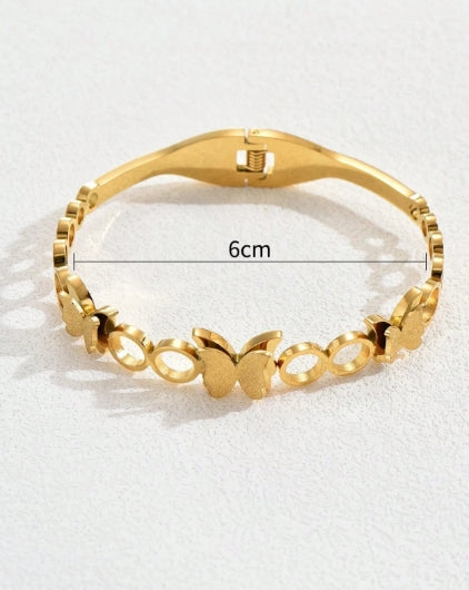 1pc butterfly shaped stainless steel bracelet