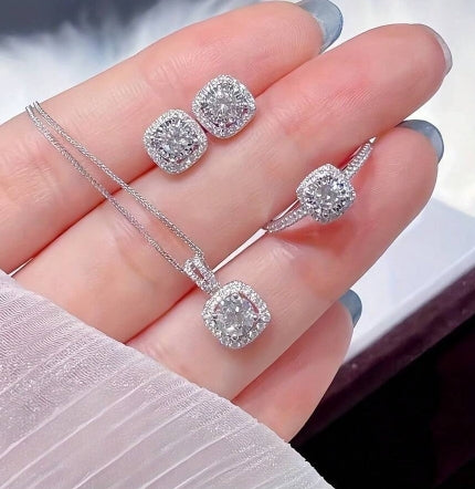 4pcs Silver Women Set