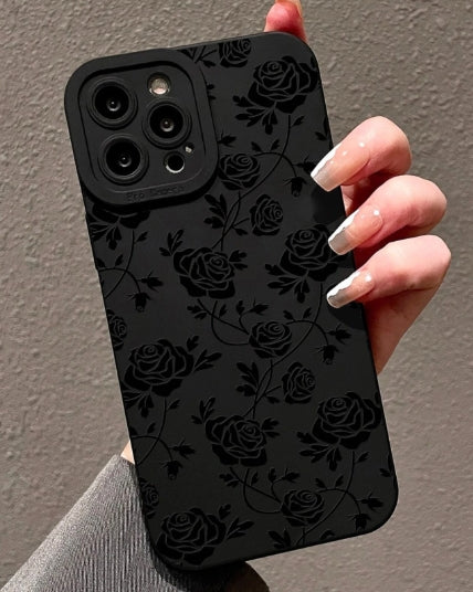 Black Flower Phone Case for iPhone 11 Pro