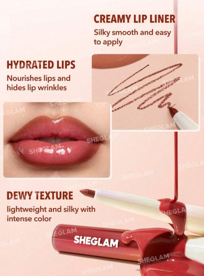 SHEGLAM Lip Liner & Lip Gloss Duo
