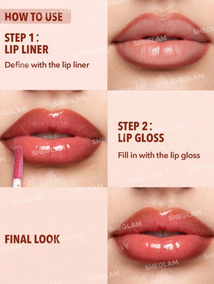 SHEGLAM Lip Liner & Lip Gloss Duo