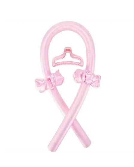 Women's Pink Satin Curl Set