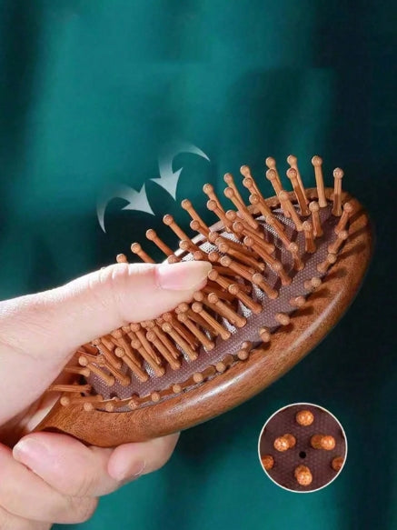 1pc Sandalwood Bamboo Hair Brush