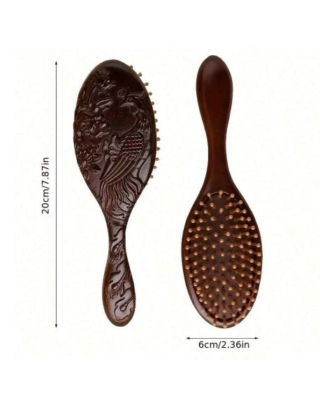 1pc Hand Carved Sandalwood Bamboo Brush