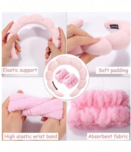 3PCS Set (1Headband + 2 Wrist Straps)