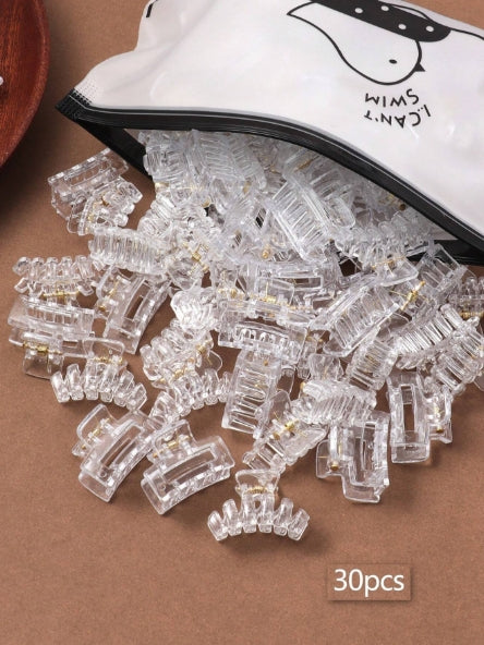 30pcs Hair Small Claws + Zipper Bag
