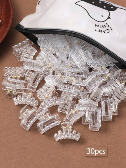 30pcs Hair Small Claws + Zipper Bag