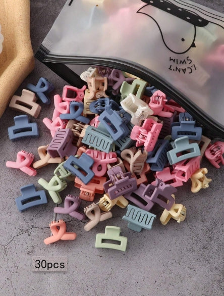 30pcs Hair Small Claws + Zipper Bag