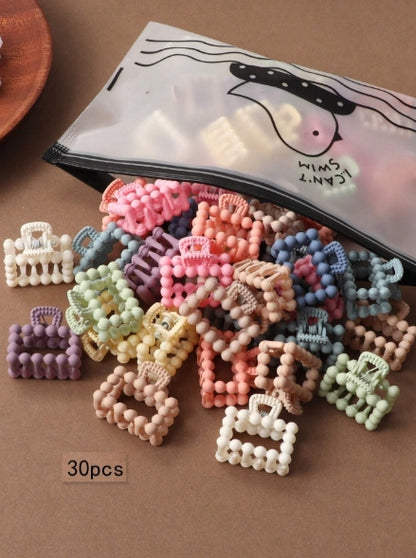 30pcs Hair Small Claws + Zipper Bag