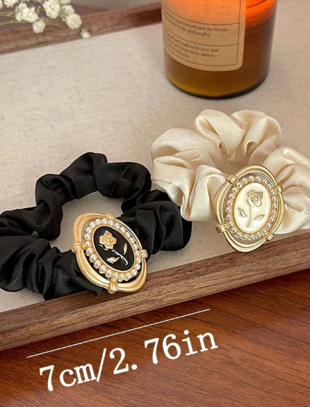 1pc Flower Satin Scrunchie
