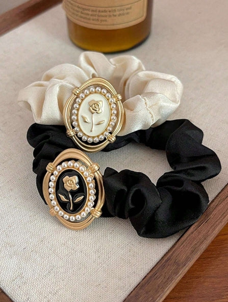1pc Flower Satin Scrunchie